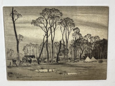 Lot 1347 - Lieutenant Cyril Henry Barraud (1877-1965) good collection of etchings, mostly First World War period