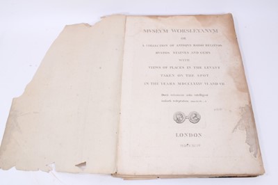 Lot 1037 - Book: 'Museum Worsleyanum' published in London in 1794 by W.Bulmer & Co.  Comprising 49 plates of antique Basso-relievos