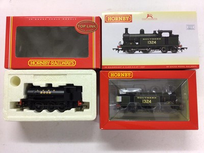 Lot 55 - Hornby OO gauge locomotives 0-4-0T  Industrial locomotive 101, R2304, LNER J94 locomotive 8006, R2062, SR Wainwright H Class 1324, R3540 and BR 0-4-2T Class 14XX locomotive 1445, R2095C, all boxed...