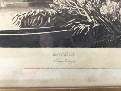 Lot 218 - Original aquatint, Morning Eton College, London, Published 1813