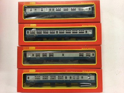 Lot 144 - Hornby OO gauge BR carriages selection of  liveries (15) and Triang Hornby BR carriages selection of liveries (9), all boxed (24)