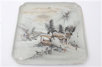 Lot 103 - Early 20th century Japanese porcelain tray of...