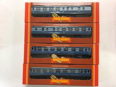 Lot 145 - Hornby OO gauge LMS carriages including Coronation Scot R422 (x2) & R423 (x2), Brake coaches R434 (x2), R475 (x3) & R4060 (x3), Composite coaches, R433 (x2), R474 (x5), & R4061 (x4) together with T...