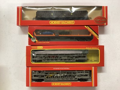 Lot 152 - Hornby OO gauge Tank Wagons, Freight and Plank Wagons and car transporters, all boxed (26)