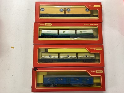 Lot 153 - Triang Hornby OO gauge freight and tank wagons, all boxed (