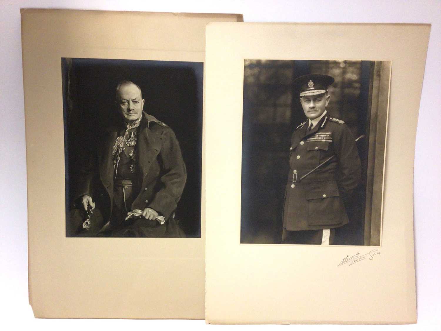 Lot 121 - Field Marshall Viscount Bing of Vimy, photograph of a portrait of the Field Marshall in uniform, another photograph of him in Police uniform, some of his headed writing paper and calling card.