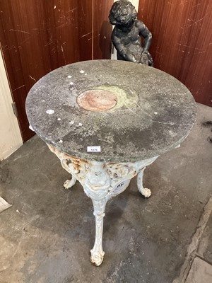 Lot 1071 - Victorian cast iron pub table