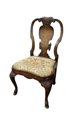 Lot 1479 - Queen Anne style walnut side chair