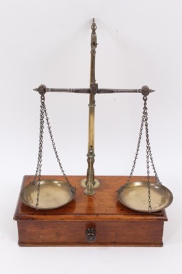 Lot 1042 - 19th century set of scales and weights