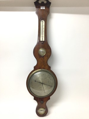 Lot 885 - George III mahogany barometer, Somatrice & Son, Holborn, London