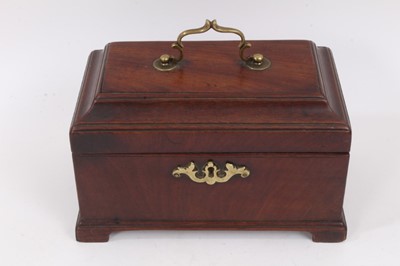 Lot 1040 - Two George III mahogany tea caddies