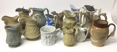 Lot 378 - A collection of 19th century pottery jugs