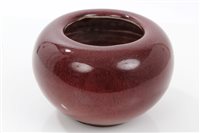Lot 121 - Chinese sang-de-boeuf flambé glazed vase of...