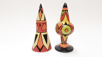 Lot 1173 - Two Lorna Bailey limited edition sifters with abstract decoration, no 18 and 49 of 50