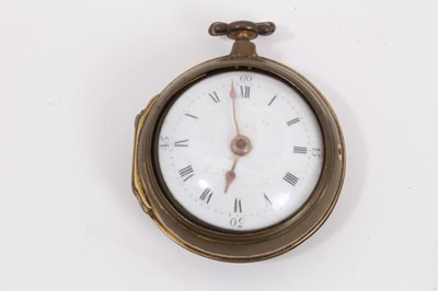 Lot 598 - George III pair cased pocket watch with fusee movement and verge escapement, by Bull of London