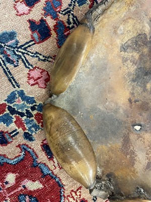 Lot 1109 - Late 19th/ early 20th century elephant foot tray, attributed to Rowland Ward, 45cm x 35cm