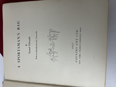 Lot 1100 - Lionel Edwards sporting books to include; My Hunting Sketchbook Vol I and II, A Sportsman's Bag, Seen from the Saddle and Sport in War (5)
