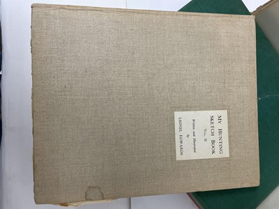 Lot 1100 - Lionel Edwards sporting books to include; My Hunting Sketchbook Vol I and II, A Sportsman's Bag, Seen from the Saddle and Sport in War (5)