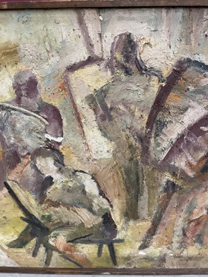 Lot 1351 - Dorothy Mead (1928-1975) oil on canvas - The Life Drawing Class, signed and dated '65, 132cm x 224cm, framed