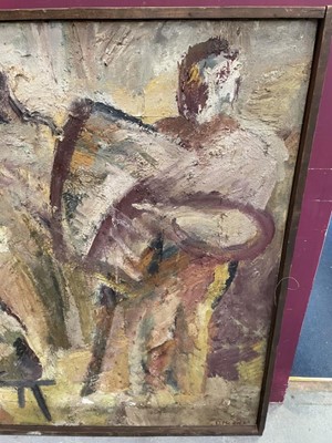 Lot 1351 - Dorothy Mead (1928-1975) oil on canvas - The Life Drawing Class, signed and dated '65, 132cm x 224cm, framed