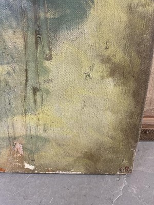 Lot 1358 - Dorothy Mead (1928-1975) oil on canvas - The Art Class, dated '68, unframed, 132cm x 224cm