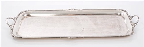 Lot 200 - 1920s Silverer two-handled tray of rectangular...