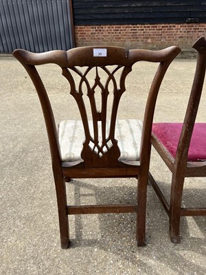 Lot 33 - Set of four George III mahogany dining chairs