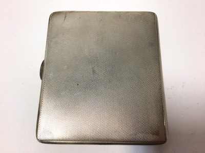 Lot 23 - 1930s Earl's silver armorial cigarette case by Mappin and Webb (Birmingham 1937) with engraved Coronet over monogram 9.5 x 8 cm