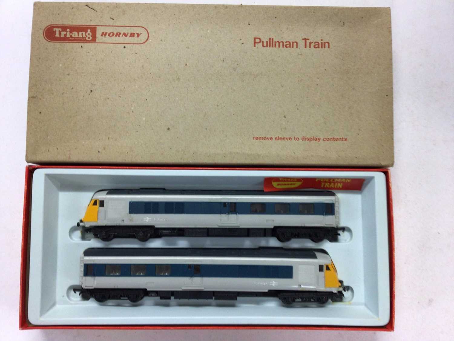 Lot 171 - Triang Hornby OO gauge local Two Car Diesel,train R157C and Pullman Train R555C, both boxed (2)