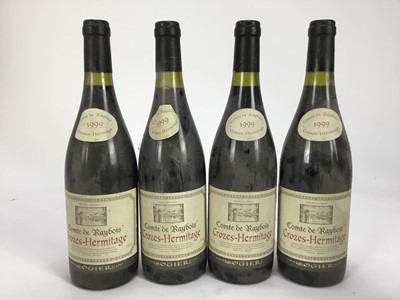 Lot 66 - Wine - six bottles, Comte de Raybois Crozes- Hermitage 1999 (x4), one bottle of Chateau Moulin Riche St Julien 1999 and one bottle of Pouilly Fuisse 2002
