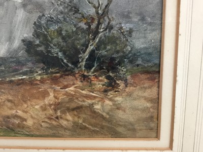 Lot 23 - William Ramsey (late 19th / early 20th century) pair of watercolours - ‘Sunset near Ripley’ and ‘Storm near Reigate’, signed