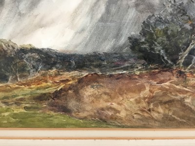 Lot 23 - William Ramsey (late 19th / early 20th century) pair of watercolours - ‘Sunset near Ripley’ and ‘Storm near Reigate’, signed