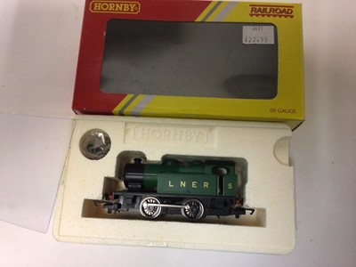 Lot 188 - Hornby OO gauge LNER Class A1 "Flyng Scotsman" R2675, LNER Industrial 0-4-0 No.5, R2671, LNER J83 Class locomotive, R252, all boxed (3)
