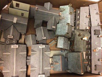 Lot 191 - Railway OO gauge large selection of accessories including constructed building, landscaping materials, trees, foilage, track, points etc.