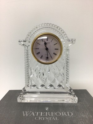 Lot 142 - Waterford Crystal clock, boxed