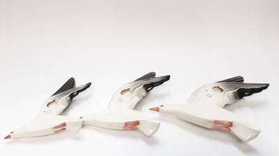 Lot 1240 - Set of three Beswick flying Seagull wall plaques, no 922-1, 922-2 and 922-3