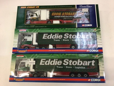 Lot 1838 - Corgi Eddie Stobart boxed models CC 13101, 12901, 14002, 12802, 13415, 10805 and some smaller models (11)