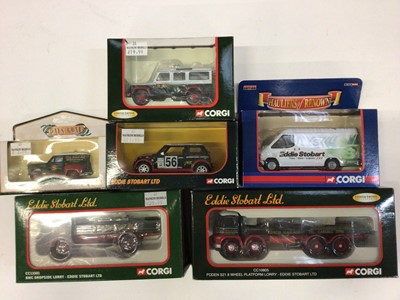 Lot 1838 - Corgi Eddie Stobart boxed models CC 13101, 12901, 14002, 12802, 13415, 10805 and some smaller models (11)