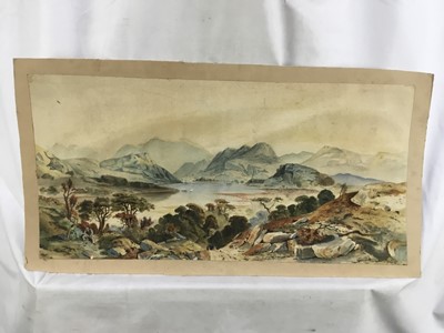 Lot 134 - A group of watercolours - two by W.H.Earp, a smaller coastal watercolour and another by another hand (4)
