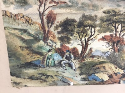 Lot 134 - A group of watercolours - two by W.H.Earp, a smaller coastal watercolour and another by another hand (4)