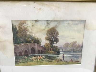 Lot 43 - C.Jones. Canal scenes, signed, watercolours, A pair (2)