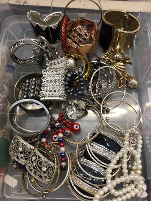 Lot 887 - Large collection of costume jewellery including necklaces, bangles, earrings and wristwatches