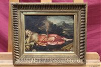 Lot 812 - 18th century Continental School oil on tin...