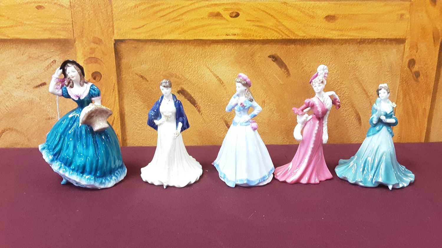 Lot 1279 - Collection of 15 Coalport figures including Natalie, Lady Lillian, Andrea and Crystal