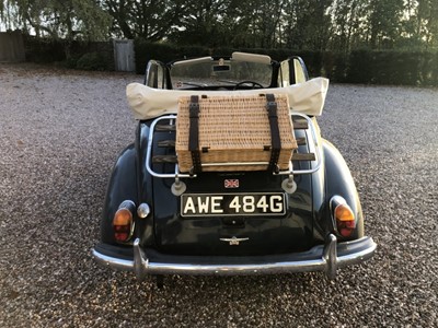 Lot 5 - 1969 Morris Minor 1000, 1,098cc, 2 door Convertible finished in blue with a grey interior, reg. no. AWE 484G