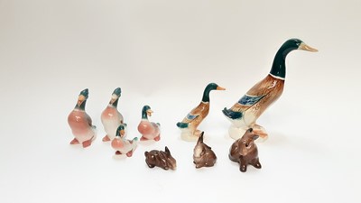 Lot 1288 - Selection of Beswick animals including foxes, pheasants, ducks, donkey, pig etc