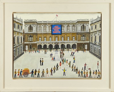 Lot 105 - *Robert Hardy (b. 1952) oil on board - Artists of the Royal Academy, signed and dated 2008 verso