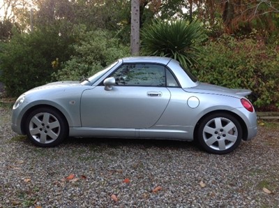 Lot 11 - 2007 Daihatsu Copen 1,298cc, 2 door roadster, finished in silver with optional red leather interior, reg. no. GJ07 GCU