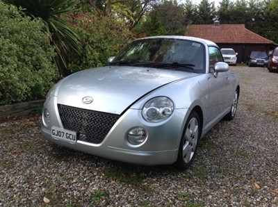 Lot 11 - 2007 Daihatsu Copen 1,298cc, 2 door roadster, finished in silver with optional red leather interior, reg. no. GJ07 GCU