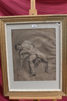 Lot 822 - 18th century French School black and white...